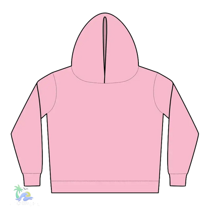 A simple, pink hoodie with a single zipper and no visible text.