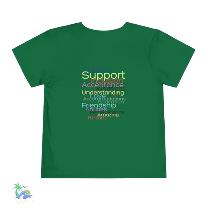 Toddler Short Sleeve Tee Autism support tee - Kelly / 2T - Kids clothes