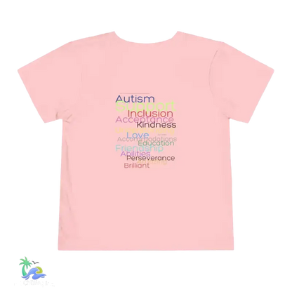 Toddler Short Sleeve Tee Autism support tee - Pink / 2T - Kids clothes