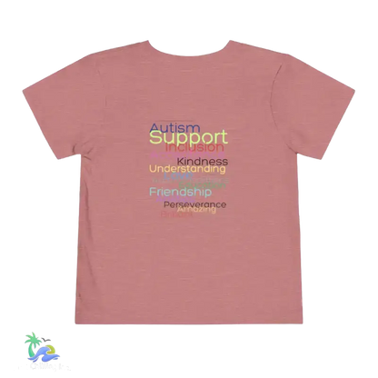 Toddler Short Sleeve Tee Autism support tee - Heather Mauve / 2T - Kids clothes