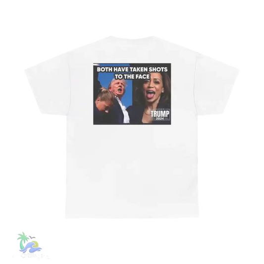 Trump 2024 both have taken shots to the face - White / S - T-Shirt