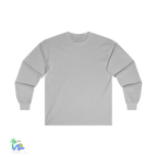 Cotton Long Sleeve Tee - Classic Fit Crew Neck Shirt With Durable Taped Shoulders - Just Chilling Inc.