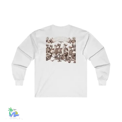 Ultra Cotton Long Sleeve Tee - Drunken Skeletons - Just Chilling Inc.Just Chilling Inc.