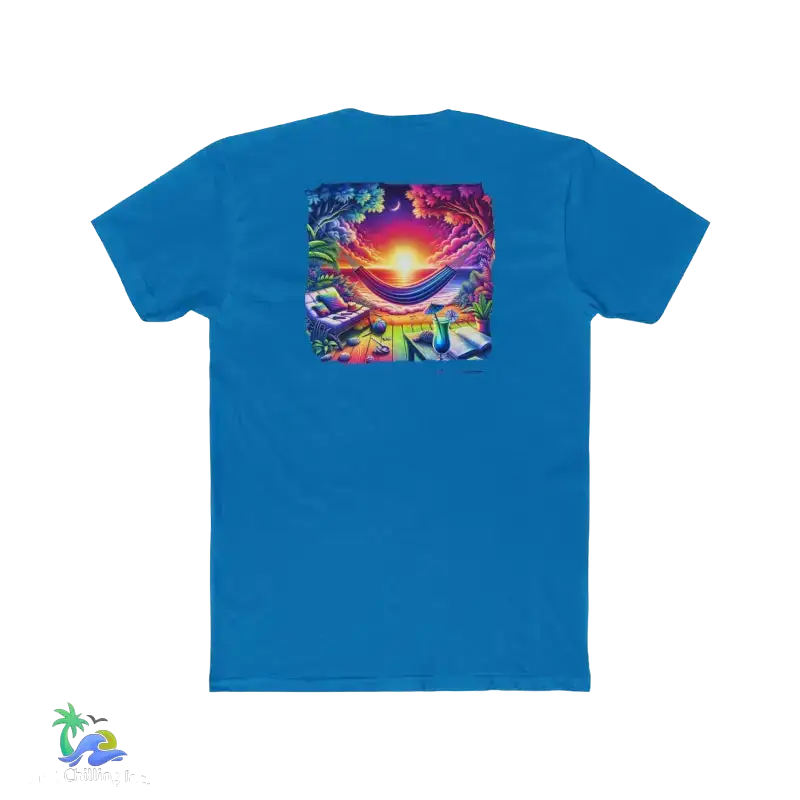 Unisex Cotton Crew Tee just chilling tshirt - Solid Turquoise / S - T-Shirt