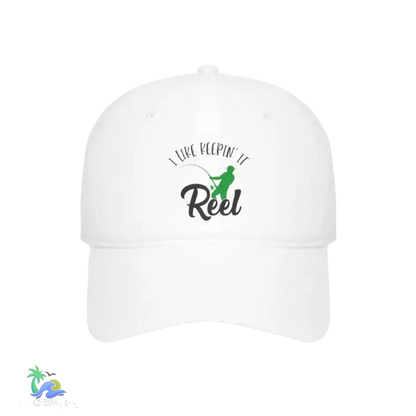 Unisex Distressed Cap I Like Keeping it reel - Just Chilling Inc.Just Chilling Inc.