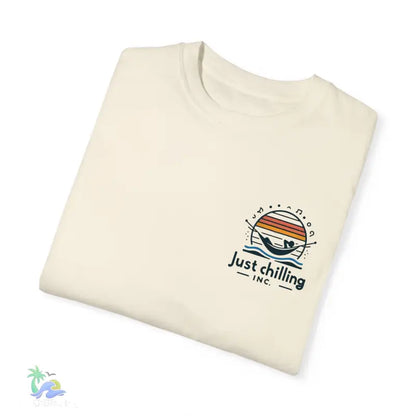 Unisex Garment - Dyed T - shirt Just Chilling at the waterfall - Just Chilling Inc.Just Chilling Inc.