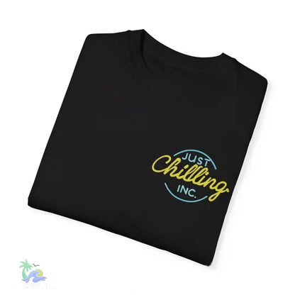 Unisex Garment - Dyed T - shirt Just Chilling at the waterfall - Just Chilling Inc.Just Chilling Inc.