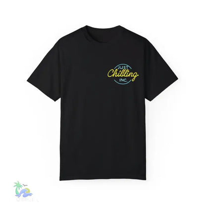 Unisex Garment - Dyed T - shirt Just Chilling at the waterfall - Just Chilling Inc.Just Chilling Inc.