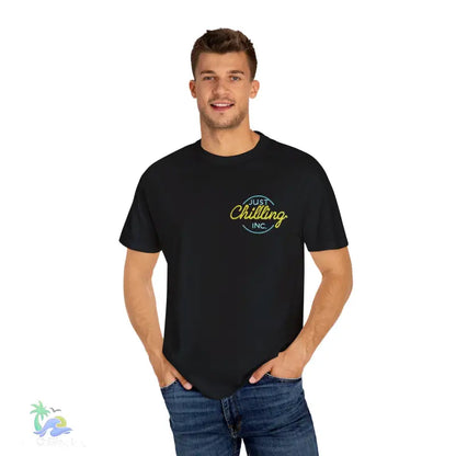 Unisex Garment - Dyed T - shirt Just Chilling at the waterfall - Just Chilling Inc.Just Chilling Inc.