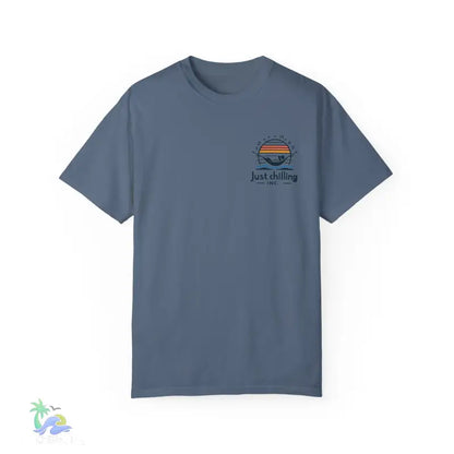 Unisex Garment - Dyed T - shirt Just Chilling at the waterfall - Just Chilling Inc.Just Chilling Inc.