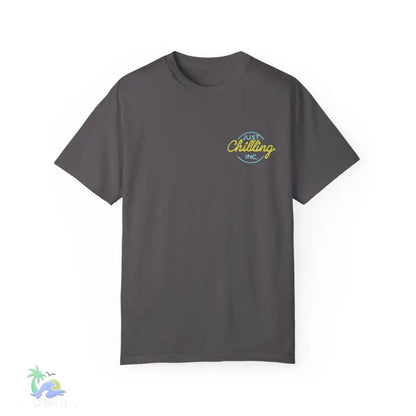 Unisex Garment - Dyed T - shirt Just Chilling at the waterfall - Just Chilling Inc.Just Chilling Inc.