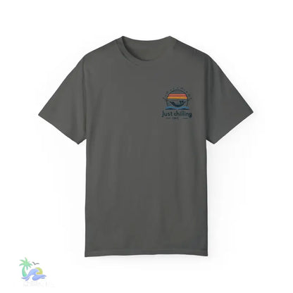 Unisex Garment - Dyed T - shirt Just Chilling at the waterfall - Just Chilling Inc.Just Chilling Inc.