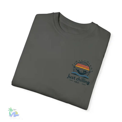 Unisex Garment - Dyed T - shirt Just Chilling at the waterfall - Just Chilling Inc.Just Chilling Inc.