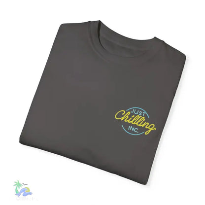 Unisex Garment - Dyed T - shirt Just Chilling at the waterfall - Just Chilling Inc.Just Chilling Inc.