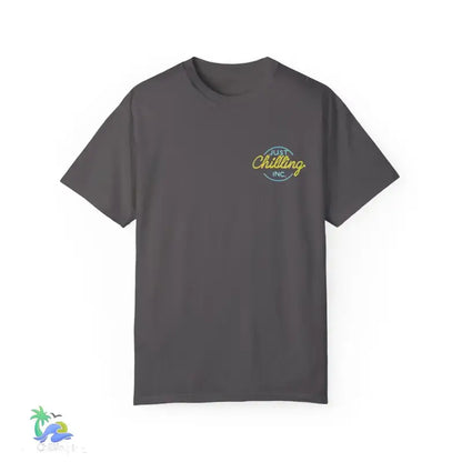 Unisex Garment - Dyed T - shirt Just Chilling at the waterfall - Just Chilling Inc.Just Chilling Inc.
