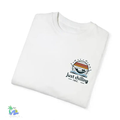Unisex Garment - Dyed T - shirt Just Chilling at the waterfall - Just Chilling Inc.Just Chilling Inc.