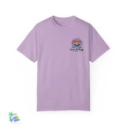 Unisex Garment - Dyed T - shirt Just Chilling at the waterfall - Just Chilling Inc.Just Chilling Inc.