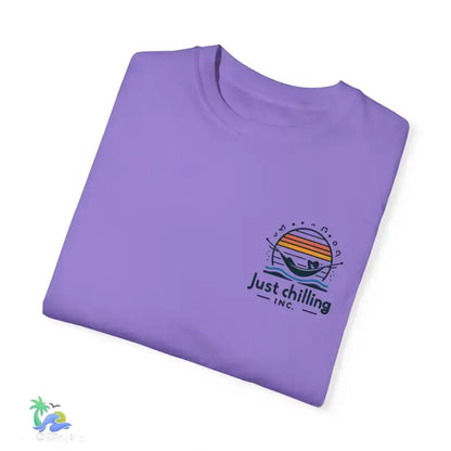 Unisex Garment - Dyed T - shirt Just Chilling at the waterfall - Just Chilling Inc.Just Chilling Inc.