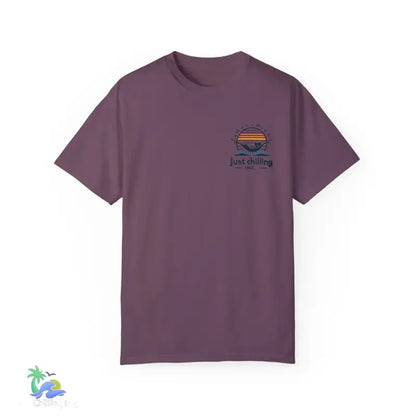 Unisex Garment - Dyed T - shirt Just Chilling at the waterfall - Just Chilling Inc.Just Chilling Inc.