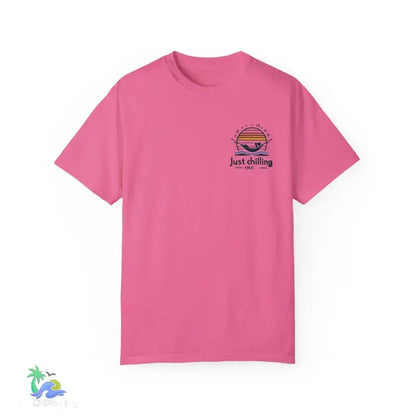 Unisex Garment - Dyed T - shirt Just Chilling at the waterfall - Just Chilling Inc.Just Chilling Inc.