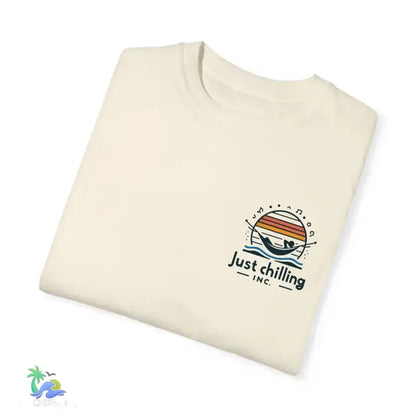 Unisex Garment - Dyed T - shirt Just Chilling at the waterfall - Just Chilling Inc.Just Chilling Inc.
