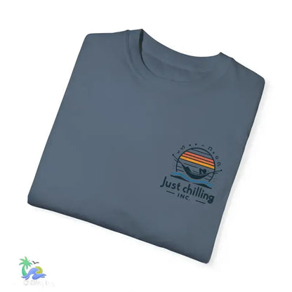 Unisex Garment - Dyed T - shirt Just Chilling at the waterfall - Just Chilling Inc.Just Chilling Inc.