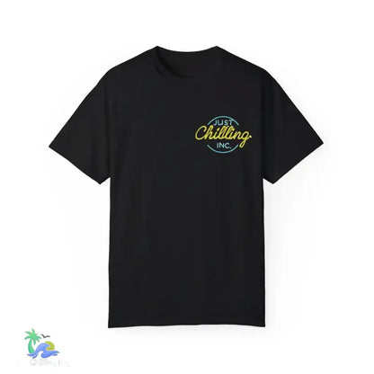 Unisex Garment - Dyed T - shirt Just Chilling at the waterfall - Just Chilling Inc.Just Chilling Inc.