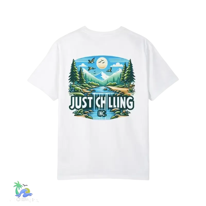 Unisex Garment-Dyed T-Shirt – Comfortable Cotton Crew Neck, Relaxed Fit Tee - Just Chilling Inc.