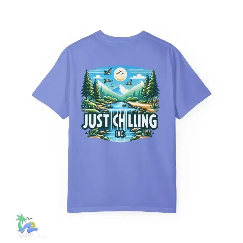Unisex Garment-Dyed T-Shirt – Comfortable Cotton Crew Neck, Relaxed Fit Tee - Just Chilling Inc.