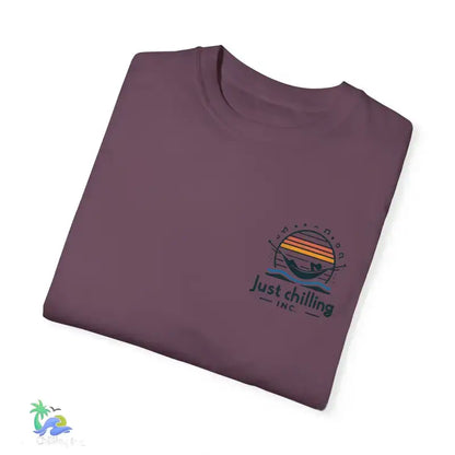 Unisex Garment - Dyed T - shirt Just Chilling at the waterfall - Just Chilling Inc.Just Chilling Inc.