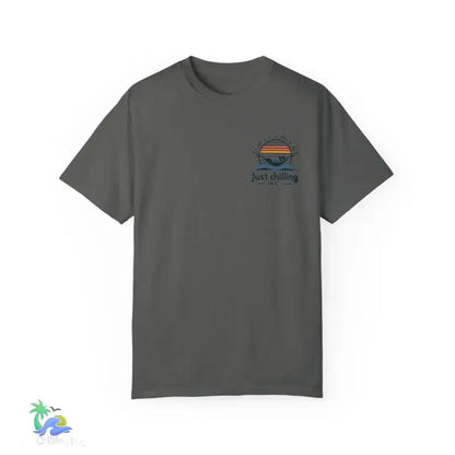 Unisex Garment - Dyed T - shirt Just Chilling at the waterfall - Just Chilling Inc.Just Chilling Inc.