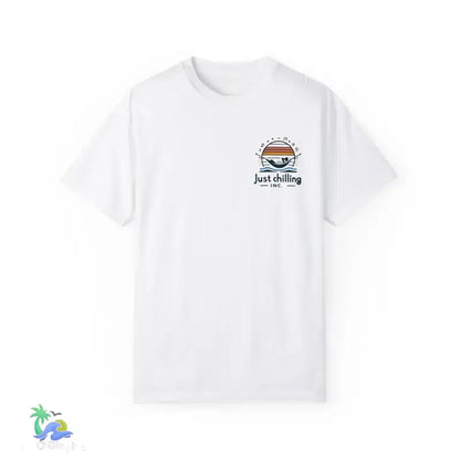 Unisex Garment - Dyed T - shirt Just Chilling at the waterfall - Just Chilling Inc.Just Chilling Inc.