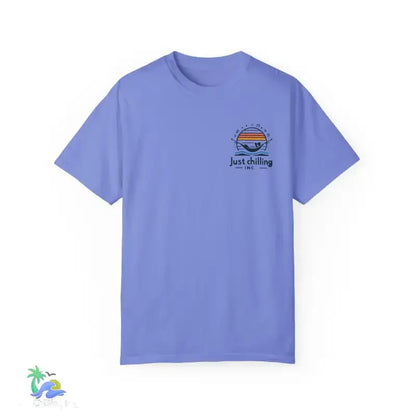 Unisex Garment - Dyed T - shirt Just Chilling at the waterfall - Just Chilling Inc.Just Chilling Inc.