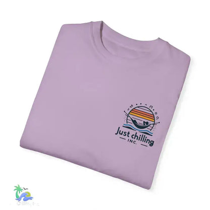 Unisex Garment - Dyed T - shirt Just Chilling at the waterfall - Just Chilling Inc.Just Chilling Inc.