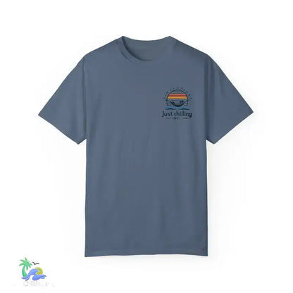 Unisex Garment - Dyed T - shirt Just Chilling at the waterfall - Just Chilling Inc.Just Chilling Inc.