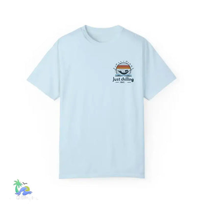 Unisex Garment - Dyed T - shirt Just Chilling at the waterfall - Just Chilling Inc.Just Chilling Inc.