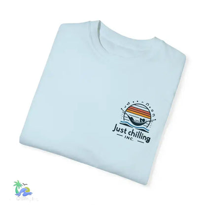 Unisex Garment - Dyed T - shirt Just Chilling at the waterfall - Just Chilling Inc.Just Chilling Inc.