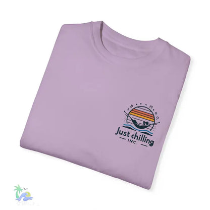 Unisex Garment - Dyed T - shirt Just Chilling at the waterfall - Just Chilling Inc.Just Chilling Inc.