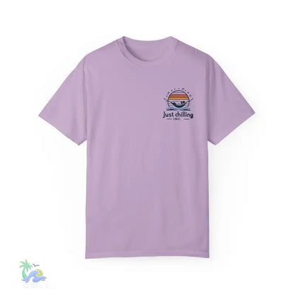 Unisex Garment - Dyed T - shirt Just Chilling at the waterfall - Just Chilling Inc.Just Chilling Inc.