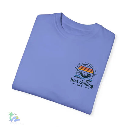Unisex Garment - Dyed T - shirt Just Chilling at the waterfall - Just Chilling Inc.Just Chilling Inc.