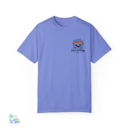 Unisex Garment - Dyed T - shirt Just Chilling at the waterfall - Just Chilling Inc.Just Chilling Inc.