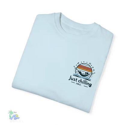 Unisex Garment - Dyed T - shirt Just Chilling at the waterfall - Just Chilling Inc.Just Chilling Inc.
