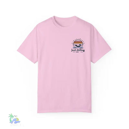 Unisex Garment - Dyed T - shirt Just Chilling at the waterfall - Just Chilling Inc.Just Chilling Inc.