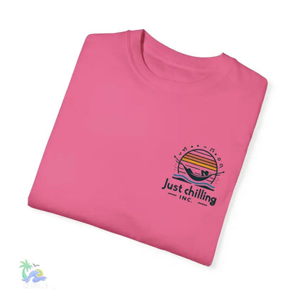 Unisex Garment - Dyed T - shirt Just Chilling at the waterfall - Just Chilling Inc.Just Chilling Inc.