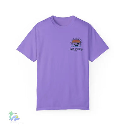 Unisex Garment - Dyed T - shirt Just Chilling at the waterfall - Just Chilling Inc.Just Chilling Inc.