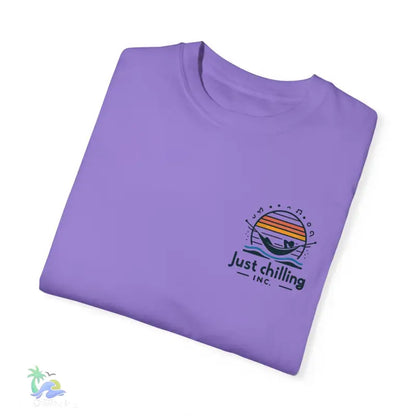 Unisex Garment - Dyed T - shirt Just Chilling at the waterfall - Just Chilling Inc.Just Chilling Inc.