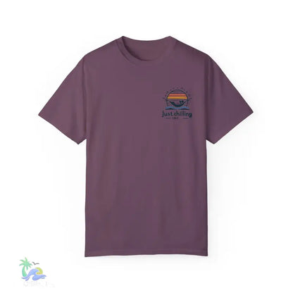 Unisex Garment - Dyed T - shirt Just Chilling at the waterfall - Just Chilling Inc.Just Chilling Inc.