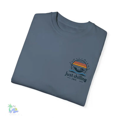 Unisex Garment - Dyed T - shirt Just Chilling at the waterfall - Just Chilling Inc.Just Chilling Inc.