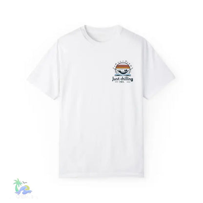 Unisex Garment - Dyed T - shirt Just Chilling at the waterfall - Just Chilling Inc.Just Chilling Inc.