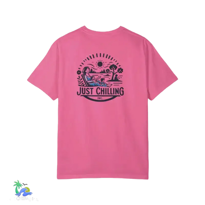 Unisex Garment - Dyed T - shirt just chilling mom shirt - Just Chilling Inc.Just Chilling Inc.